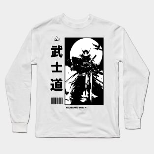 Japanese Samurai Warrior Anime Streetwear White Long Sleeve T-Shirt